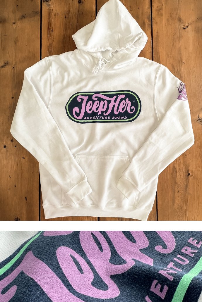 JeepHer Adventure Brand Lightweight Hoodie